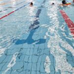 Indoor swimming pool lanes
