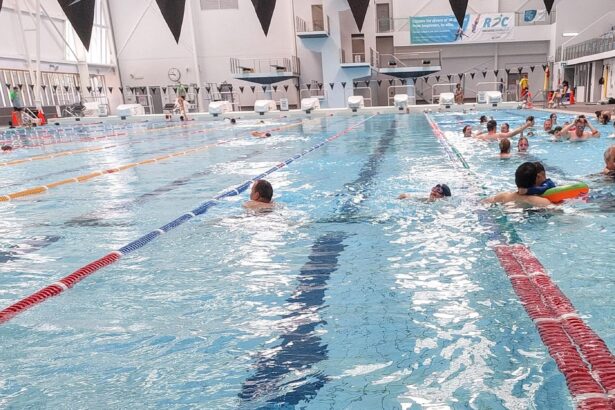Indoor swimming pool lanes