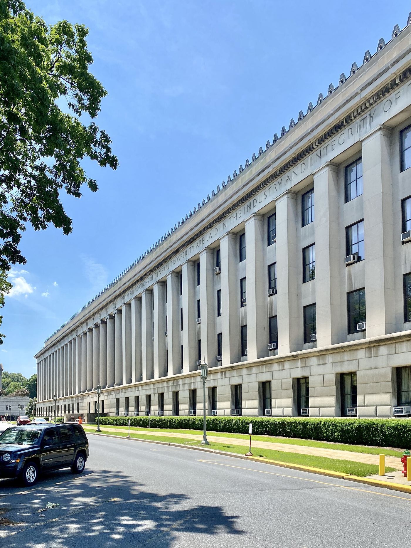 A government building with classical columns