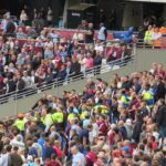A football stadium during a match