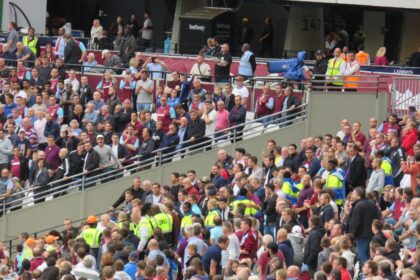 A football stadium during a match